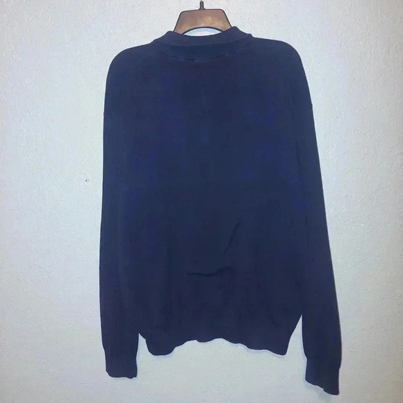 Polo by Ralph Lauren Deep Navy Blue 1/4 Zip Up Sweater - Picture 2 of 5